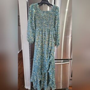 ASTR Faux Wrap Hi Lo Maxi Dress